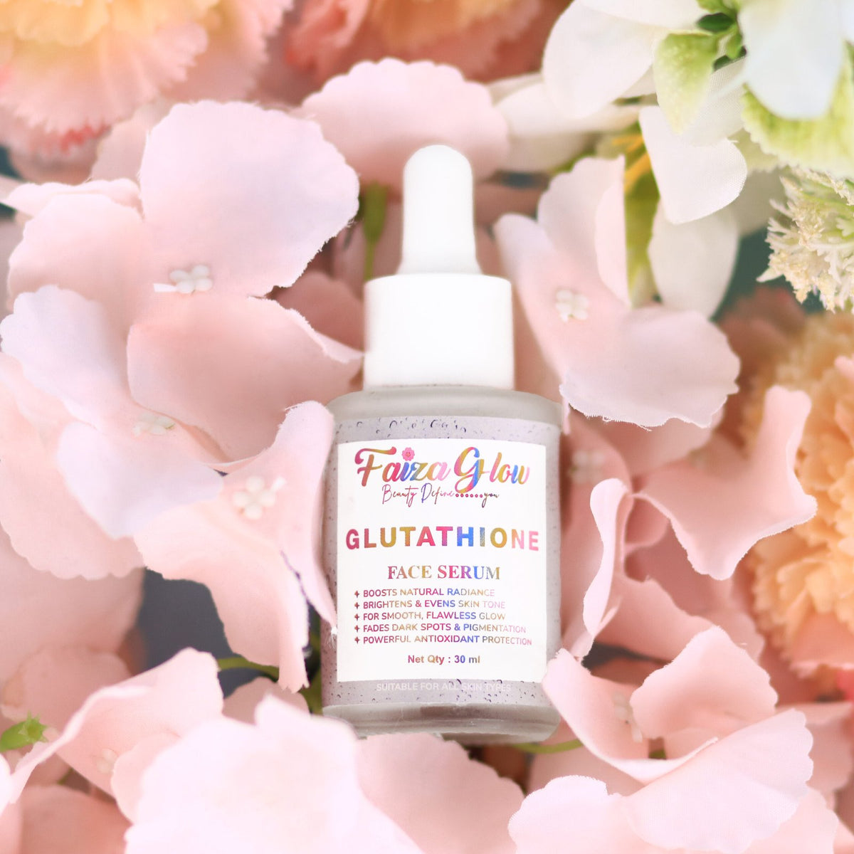 Glutathione Serum (30ml) – Brightening &amp; Even Tone Support | Faiza Glow