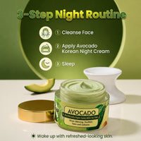 Avocado Korean Night Cream (30g) – Nourishing Night Repair for Soft, Radiant Skin | Start Seeing Results in 3 Days