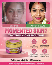 Bridal Glam Brightening Night Cream- Results in 7 Days | Skin Whitening, Spot Reduction & Glow Booster (30gms)