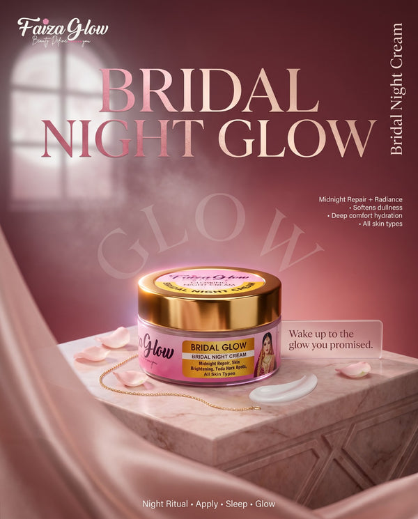 Bridal Glam Brightening Night Cream- Results in 7 Days | Skin Whitening, Spot Reduction & Glow Booster (30gms)