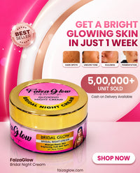 Bridal Glam Brightening Night Cream- Results in 7 Days | Skin Whitening, Spot Reduction & Glow Booster (30gms)