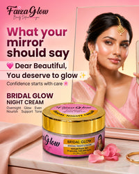 Bridal Glam Brightening Night Cream- Results in 7 Days | Skin Whitening, Spot Reduction & Glow Booster (30gms)