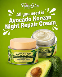 Avocado Korean Night Cream (30g) – Nourishing Night Repair for Soft, Radiant Skin | Start Seeing Results in 3 Days