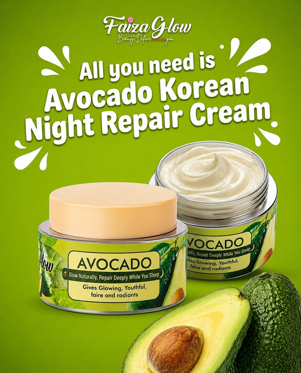 Avocado Korean Night Cream (30g) – Nourishing Night Repair for Soft, Radiant Skin | Start Seeing Results in 3 Days