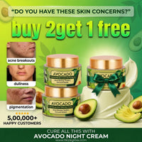 Buy 2, Get 1 Free Avocado Korean Night Cream Trio Pack (30g Each) –| Start Seeing Results in 3 Days