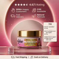 Bridal Glam Brightening Night Cream- Results in 5 Days |Skin Whitening, Spot Reduction & Glow Boost (50gms)