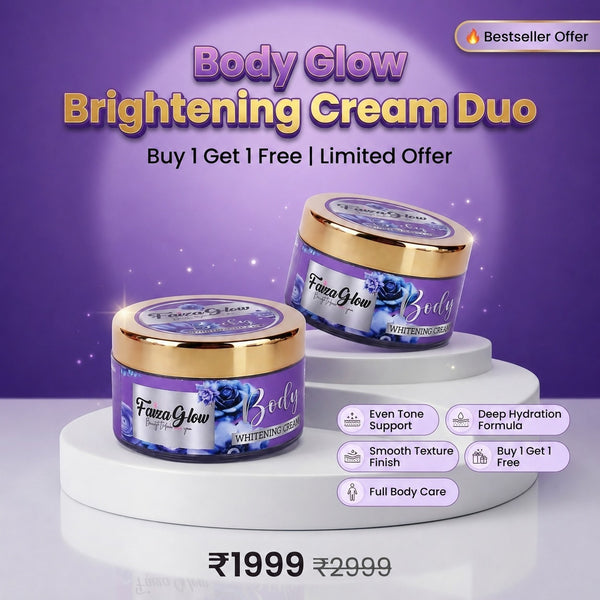 Body Glow Brightening Cream Duo (100g Each) – Buy 1 Get 1 Free | Faiza Glow