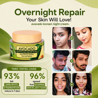Avocado Korean Night Cream (30g) – Nourishing Night Repair for Soft, Radiant Skin | Start Seeing Results in 3 Days